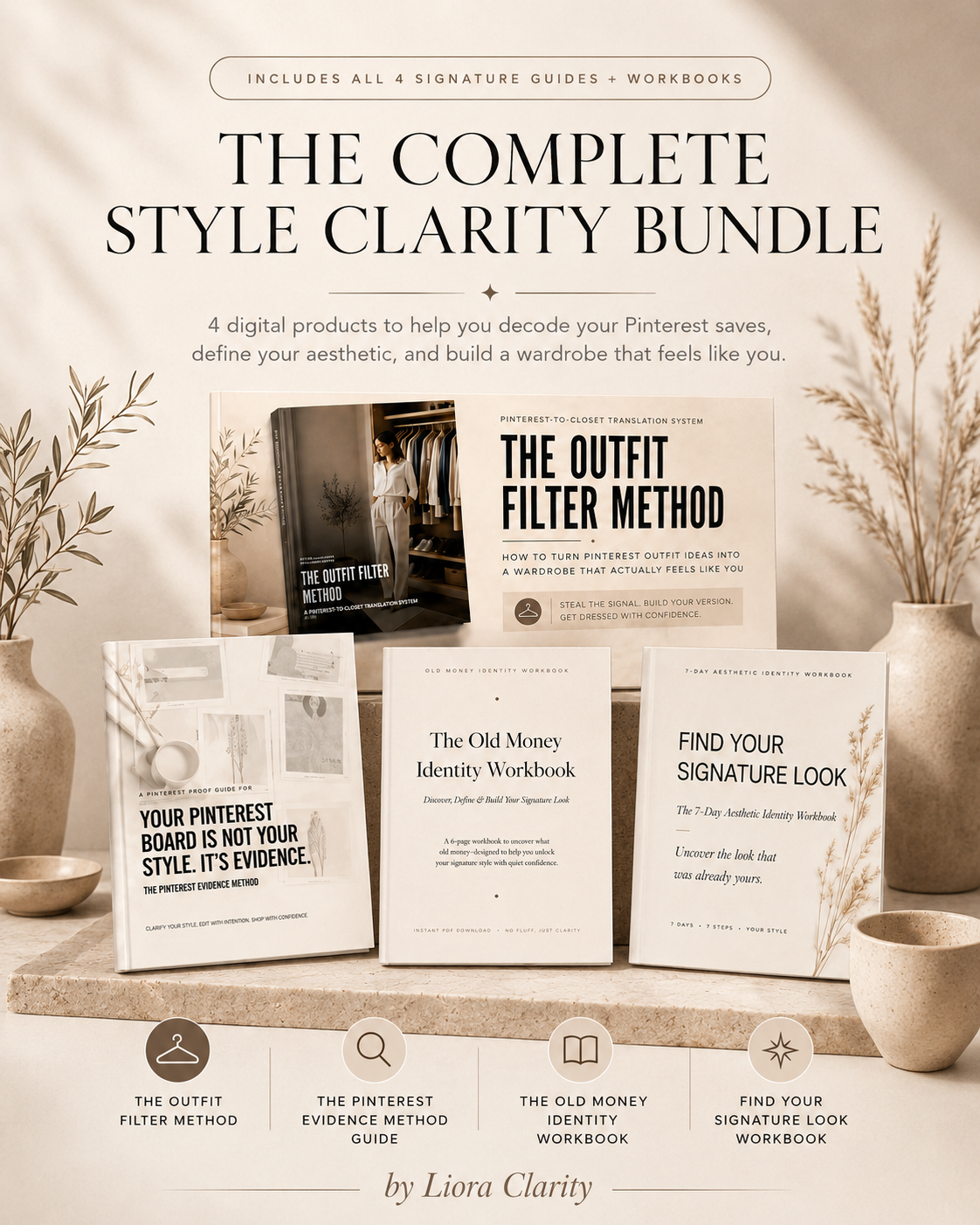 The Complete Style Clarity Bundle with all LIORA personal style workbooks